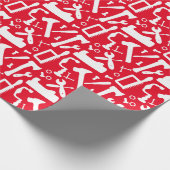 Papier Cadeau Outils De Travail De La Menuiserie Du Motif Commer (Coin)