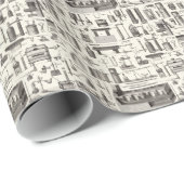 Papier Cadeau Outils scientifiques (Coin rond)