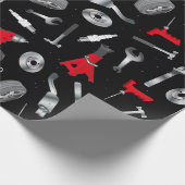 Papier Cadeau Ouvrier mécanicien de réparation automobile de gar (Coin)