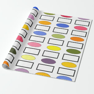 Papier Cadeau Ovales et Rectangles - Jardin Fleur