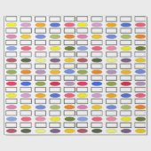 Papier Cadeau Ovales et Rectangles - Petit Jardin Fleur (Plat)