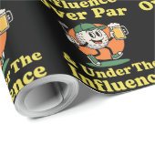 Papier Cadeau Over Par et sous l'influence Golf Boire (Coin rond)