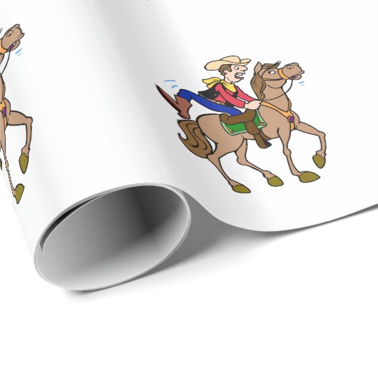 Papier Cadeau Overager Cowboy (Coin rond)