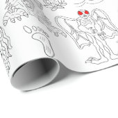 Papier Cadeau OVNI, Alien, Bigfoot Cryptid Birthday (Coin rond)