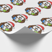PAPIER CADEAU OWL PÈRE NOËL (Coin)