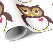 Papier Cadeau Owl t'aime (Coin rond)