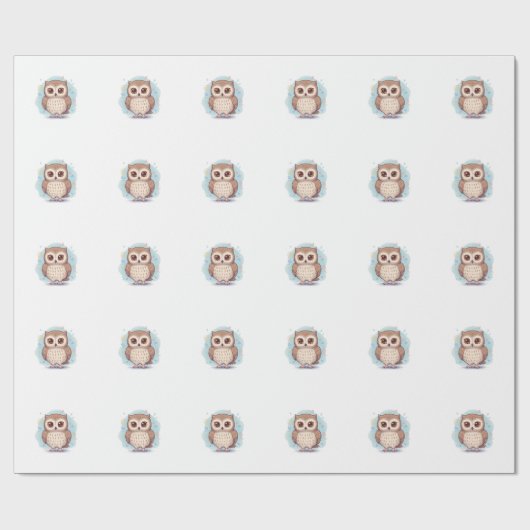 Papier Cadeau Owls that bring happiness (Plat)