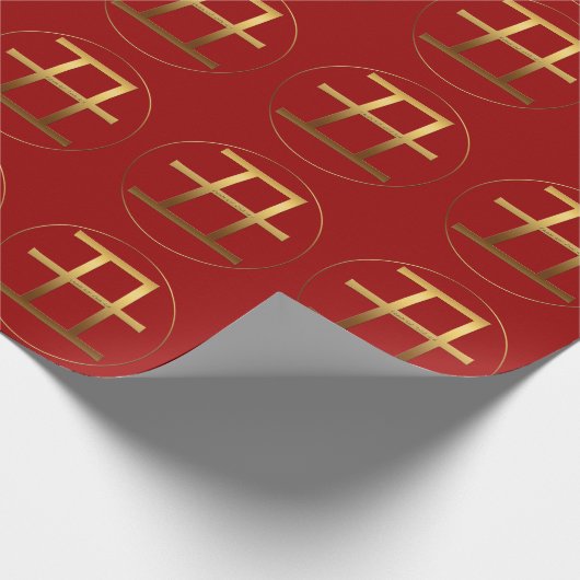 Papier Cadeau Ox Année Or effet gaufré Symbole Wrapping P (Coin)