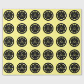 Papier Cadeau Oxalis avec épées dans le cercle 1 (Plat)