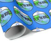 Papier Cadeau Oy To The World Chrismukkah Wrapping Papier (Coin rond)