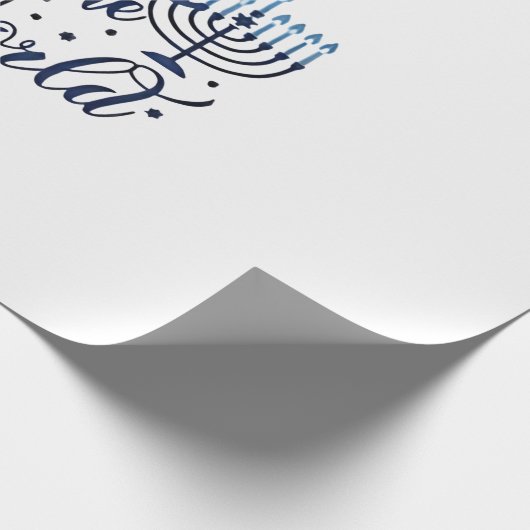 Papier Cadeau Oy to the World Hanoukka Juif Drôle (Coin)