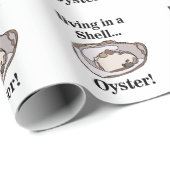Papier Cadeau Oyster Shell Funny été Anniversaire (Coin rond)