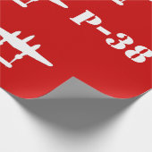 Papier Cadeau P-38 Éclair rouge et blanc (Coin)