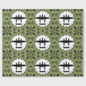 Papier Cadeau P-38 Silhouette de foudre (Plat)