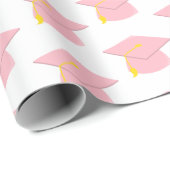 Papier Cadeau Pac de graduation rose avec cadeau Arrière - plan  (Coin rond)