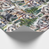 Papier Cadeau Pack Forêt De Bois De Loups (Coin)