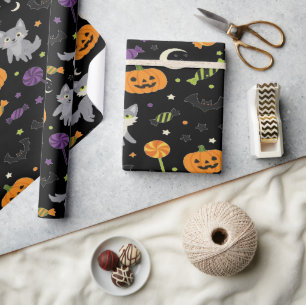 Papier Cadeau Pack Wolf hanté Halloween nuit