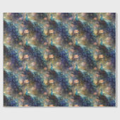 Papier Cadeau Pacock Floral (Plat)