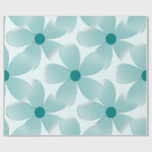 Papier Cadeau Padrão floral verde. (Plat)