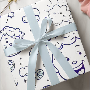 Papier Cadeau Page de coloriage Motif adorable pour les enfants