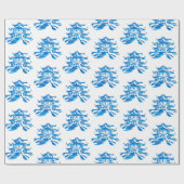 Papier Cadeau Pagode Bleue Royal Pagode cadeau Papier d'envelopp (Plat)