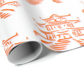 Papier Cadeau Pagode Pagode cadeau Papier à envelopper (Coin rond)