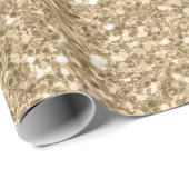 Papier Cadeau Pail or parties scintillant texture imprimé (Coin rond)