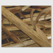 Papier Cadeau Paille sombre (Plat)