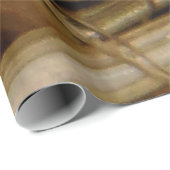 Papier Cadeau Paille sombre (Coin rond)