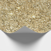 Papier Cadeau Paillet doré Glam Bling Chic Stylé Tendance  (Coin)