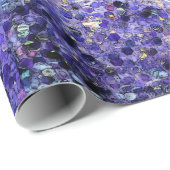 Papier Cadeau Pailleté Bleu (Coin rond)