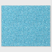 Papier Cadeau Pailleté Bleu Hiver (Plat)