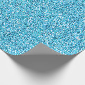 Papier Cadeau Pailleté Bleu Hiver (Coin)