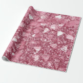 Papier Cadeau Pailleté Rose Pastel (Déroulé)