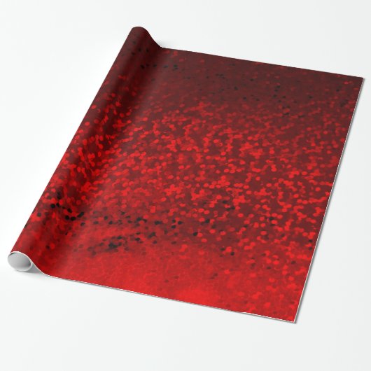 Papier Cadeau Paillete rouge (Déroulé)