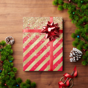 Papier Cadeau Paillettes de Noël scintillantes