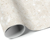 Papier Cadeau Paillettes de Sable Tropical (Coin rond)