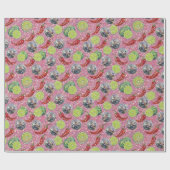 Papier Cadeau Paillettes disco Lime & Chili Motif (Plat)