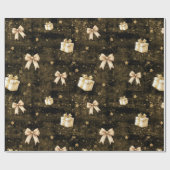 Papier cadeau paillettes dorées étoiles (Plat)
