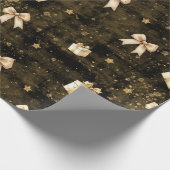 Papier cadeau paillettes dorées étoiles (Coin)