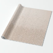 Papier Cadeau Paillettes Faux Brun Clair  (Déroulé)
