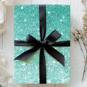 Papier Cadeau Paillettes ombrées sarcelle