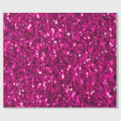 Papier Cadeau Paillettes rose chaud fausses (Plat)