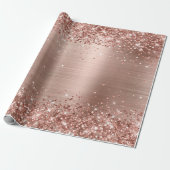 Papier Cadeau Paillettes Rose Gold Ombre Foil (Déroulé)