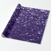 Papier Cadeau Paillettes violet ultra violet foncé scintillantes (Déroulé)