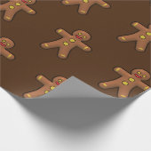 Papier Cadeau Pain d'épice Hommes Motif de biscuits (Coin)