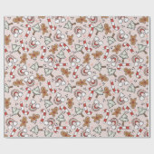 Papier Cadeau Pain d'épices arc-en-ciel (Plat)