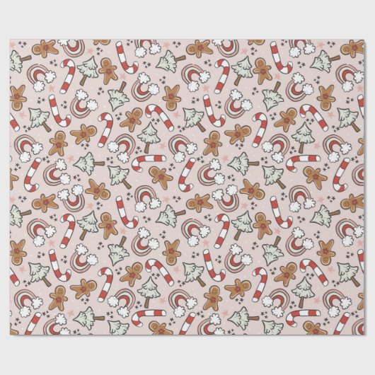 Papier Cadeau Pain d'épices arc-en-ciel (Plat)