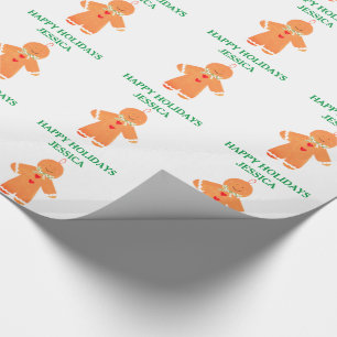 Papier Cadeau Pain d'épices cadeau cadeau Noël fête Noël Mignonn