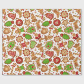 Papier Cadeau pain d'épices de Noël (Plat)